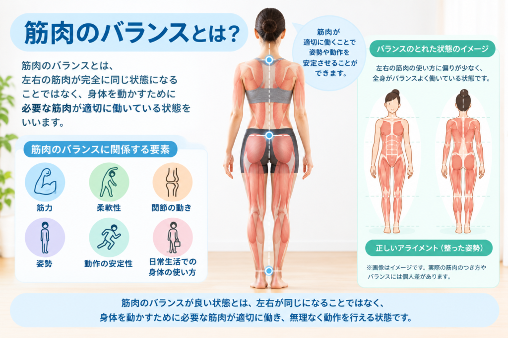 筋肉のバランスとはについてまとめている。