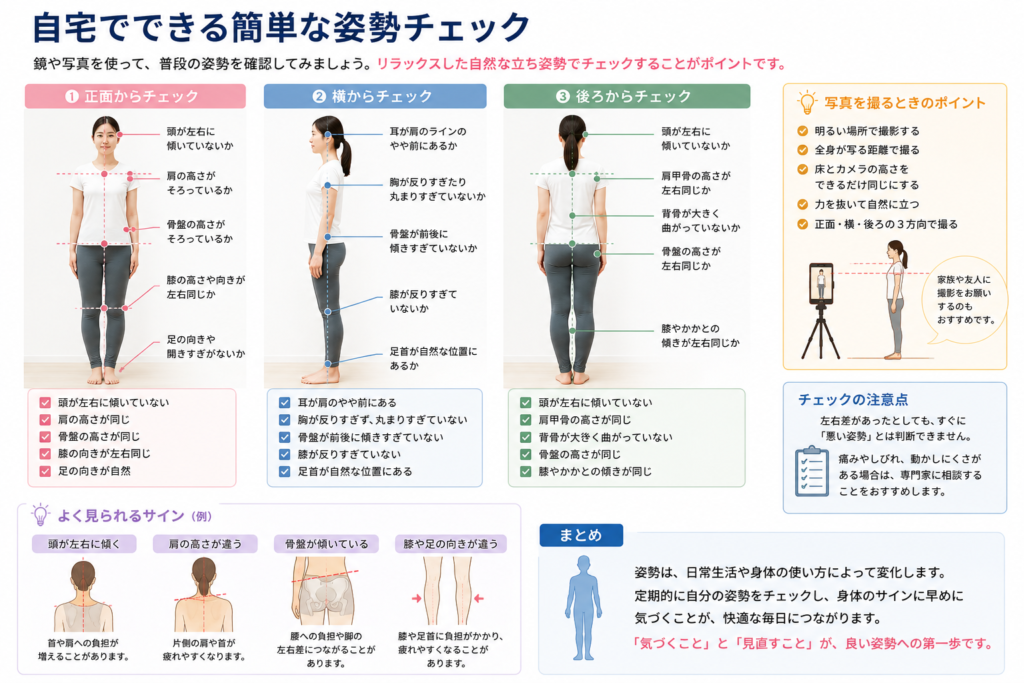 自宅でできる姿勢セルフチェック方法