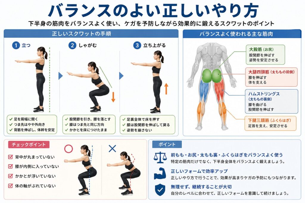 正しいスクワットの実践ポイント