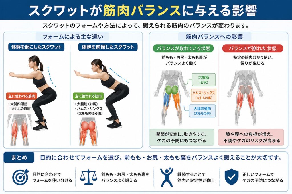 スクワットが筋肉バランスに与える影響について