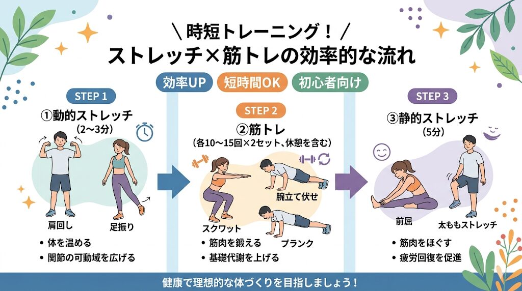自宅でできる時短トレーニングの流れ