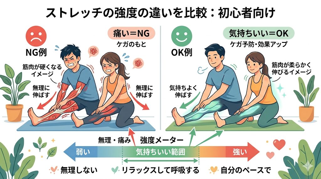ストレッチの適した強度