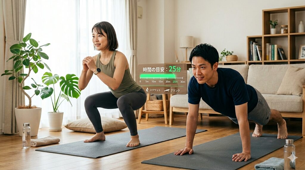 「1回20〜30分でOK!初心者の効率筋トレ」