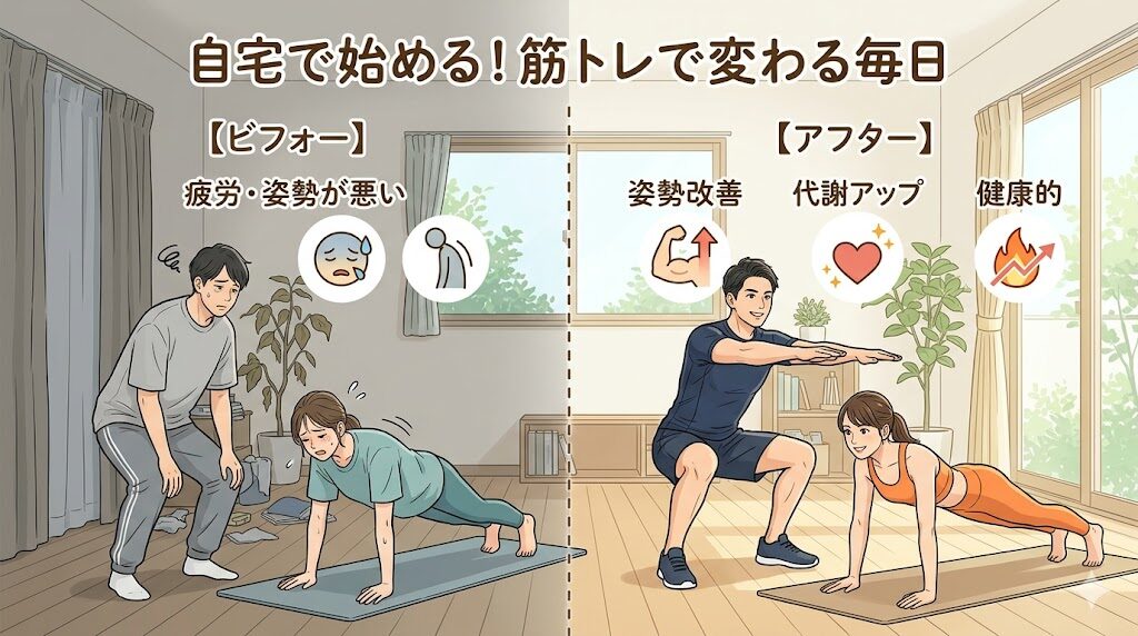 「筋トレで変わる!見た目・健康・代謝」
