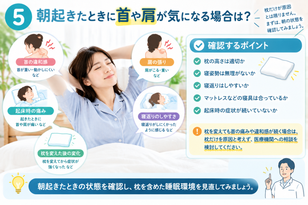 「朝の首・肩の違和感を確認するポイント」