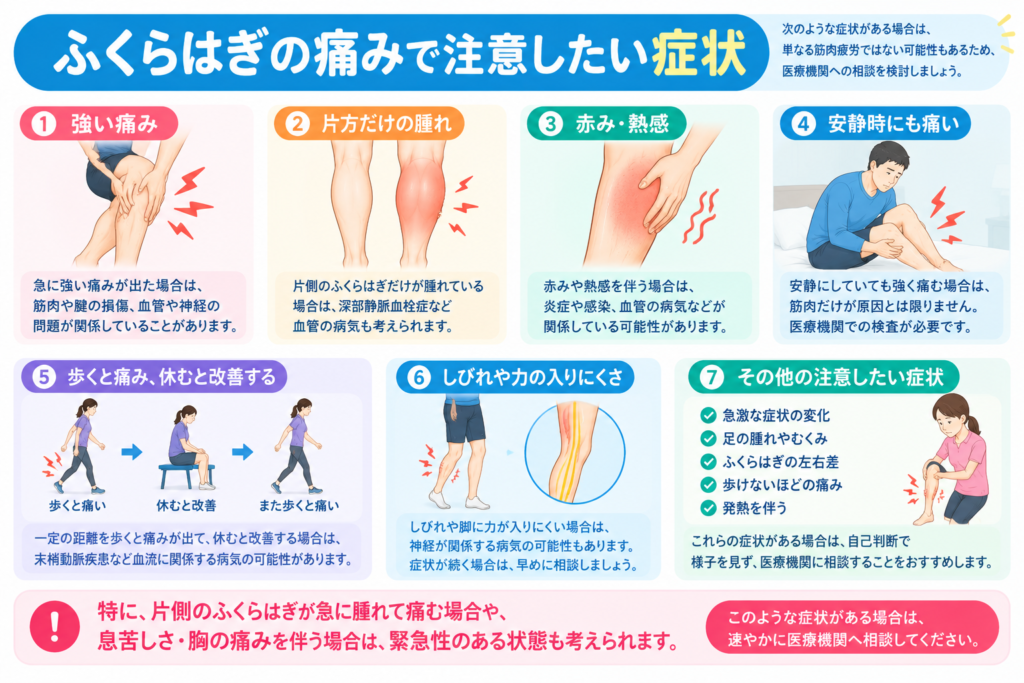 注意したいふくらはぎの症状