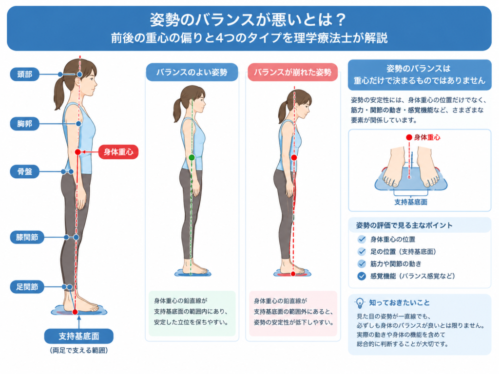 姿勢のバランスが悪いとは？