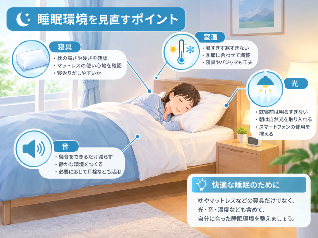 睡眠環境を見直すポイント