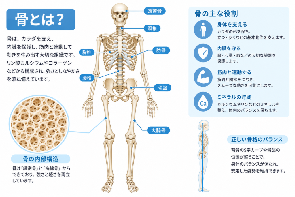 骨とは？身体を支える骨の役割