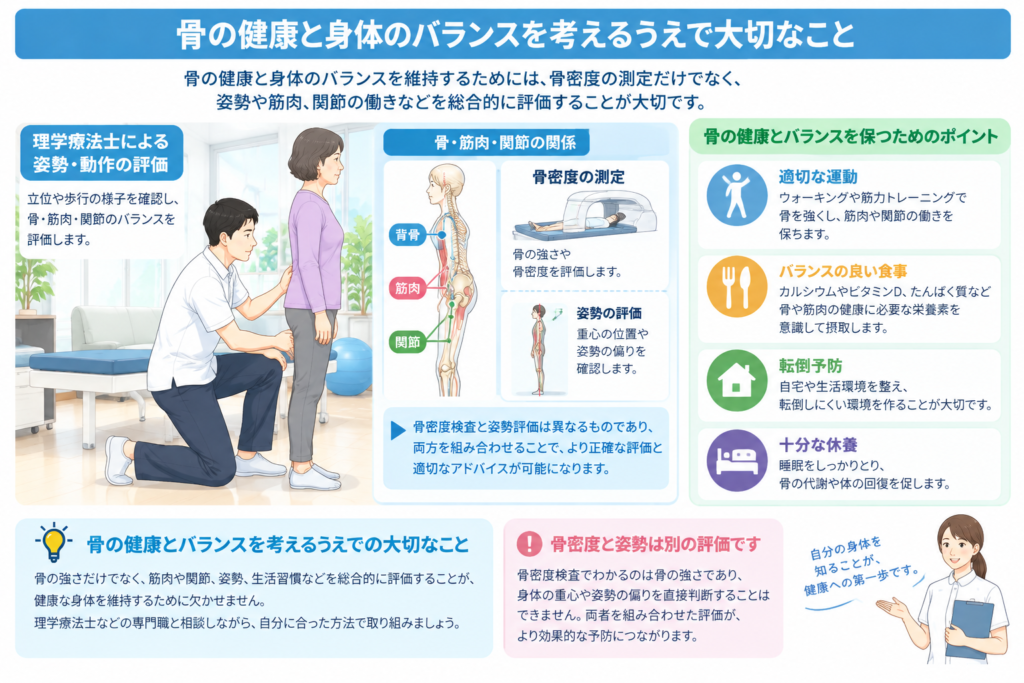 骨の健康と身体のバランスを考えるうえで大切なこと